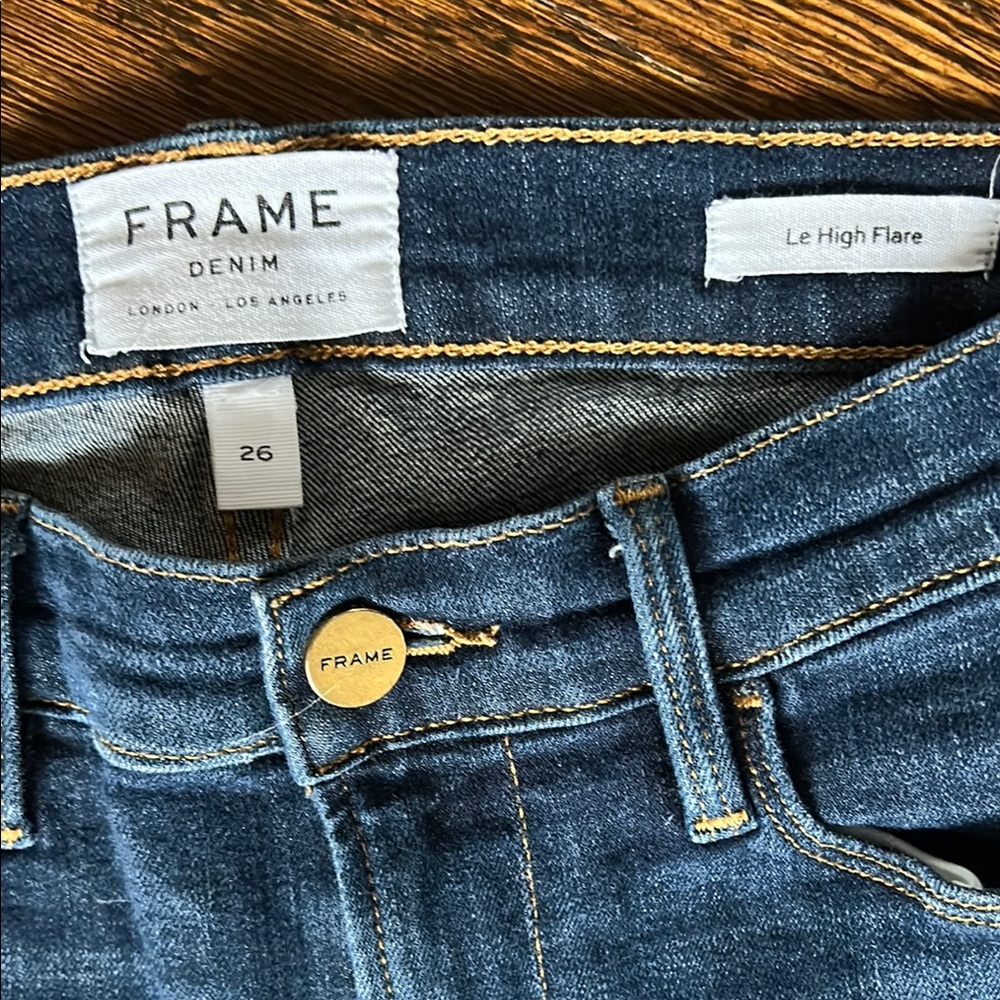Frame Denim Le High Flare Jeans - 26 - Sutherland - Picture 2 of 7